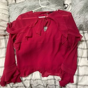 Pink long sleeve blouse